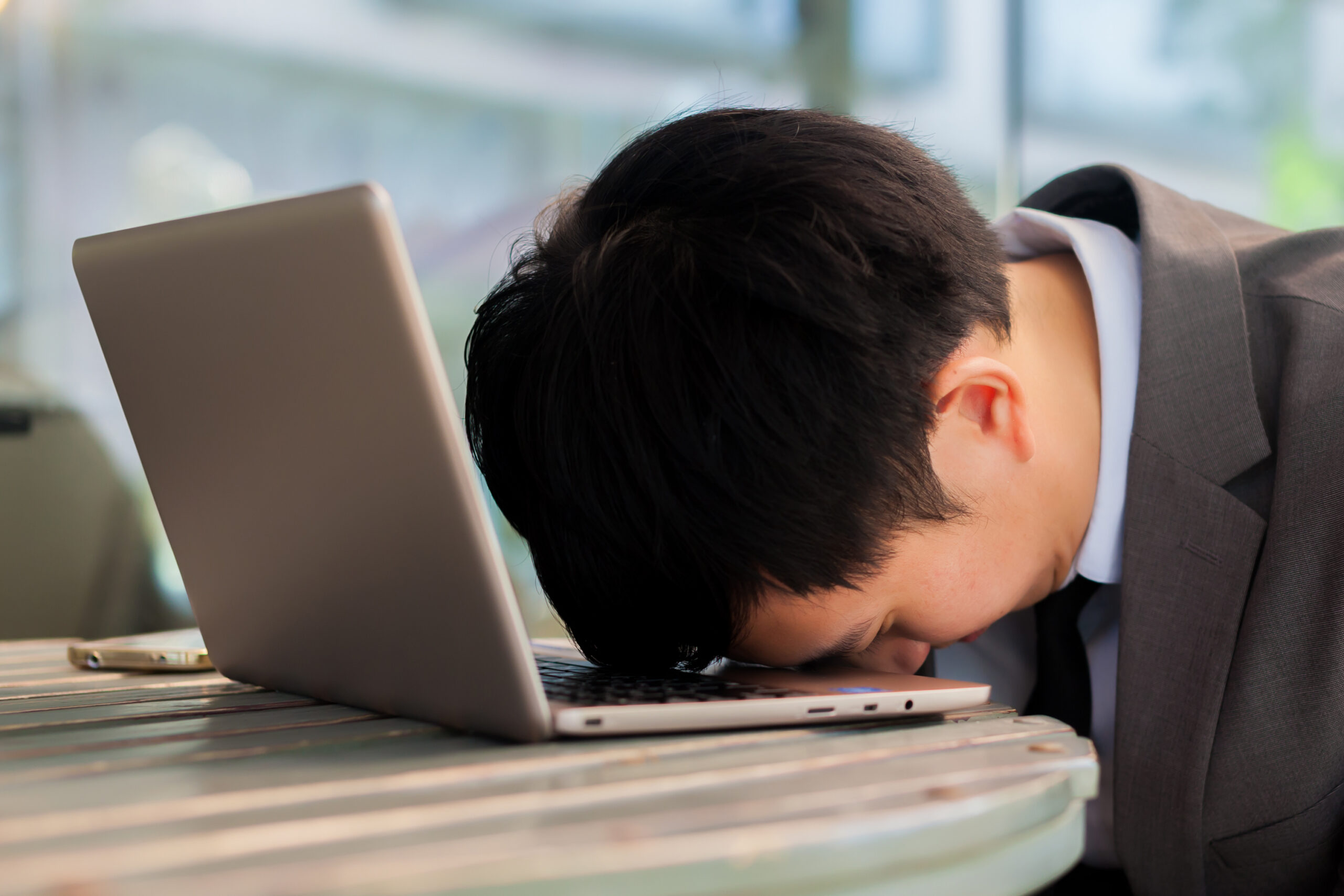 A field marketer experiencing digital fatigue