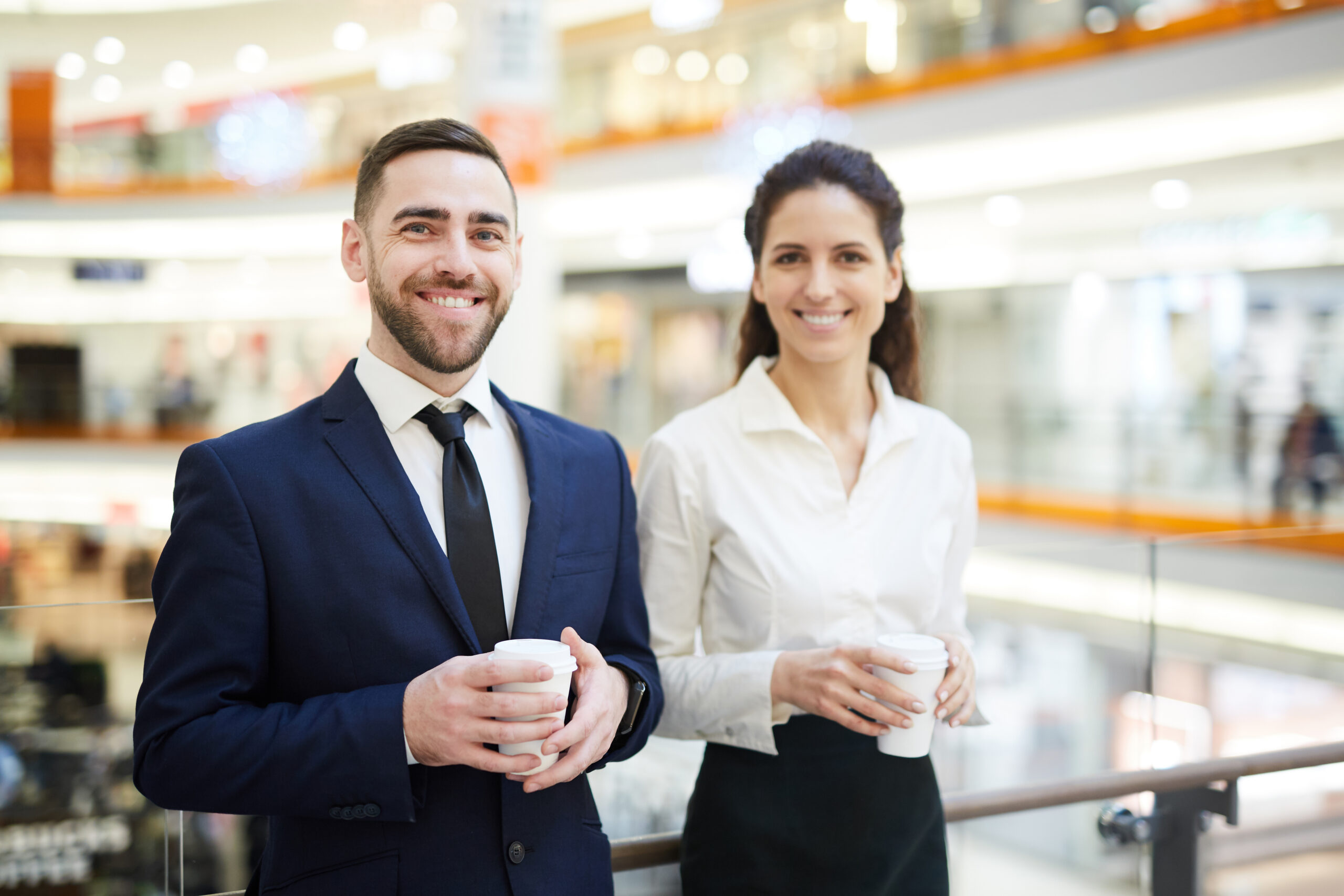 Two retail direct marketing professionals knowing the importance of collaboration